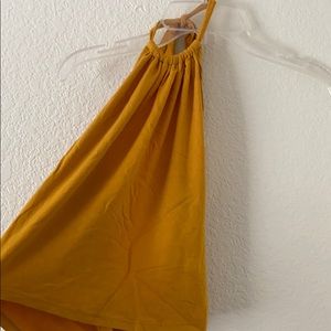 yellow halter neck top